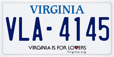 VA license plate VLA4145