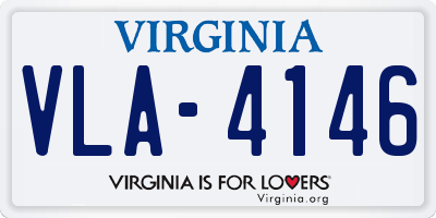 VA license plate VLA4146