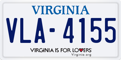 VA license plate VLA4155