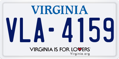 VA license plate VLA4159