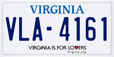 VA license plate VLA4161
