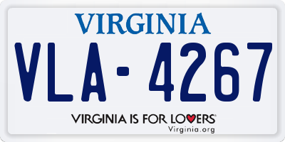 VA license plate VLA4267