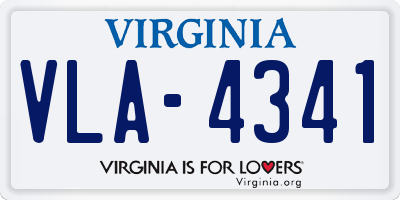 VA license plate VLA4341