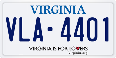 VA license plate VLA4401