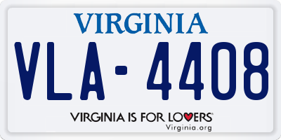 VA license plate VLA4408
