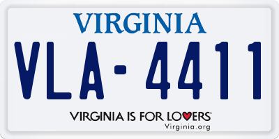 VA license plate VLA4411