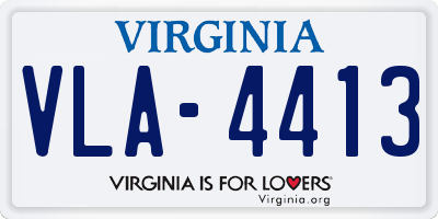 VA license plate VLA4413