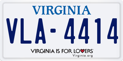 VA license plate VLA4414