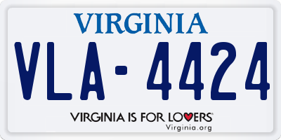 VA license plate VLA4424