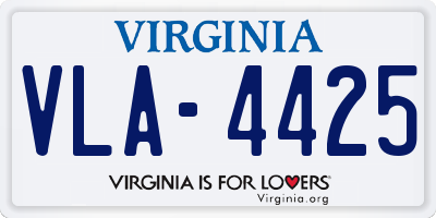 VA license plate VLA4425