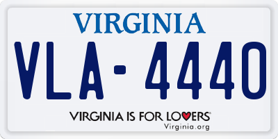 VA license plate VLA4440
