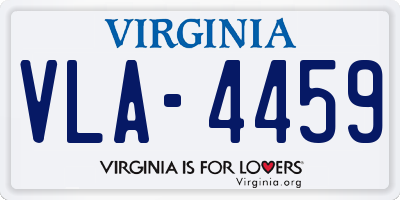 VA license plate VLA4459