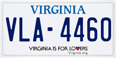 VA license plate VLA4460