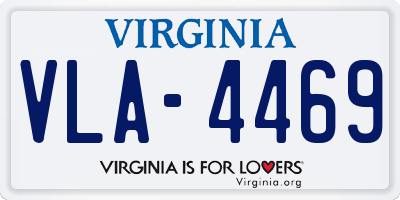 VA license plate VLA4469
