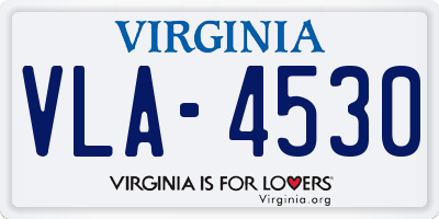 VA license plate VLA4530