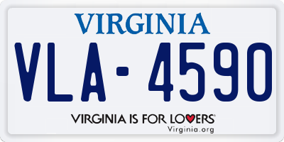 VA license plate VLA4590