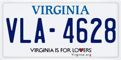 VA license plate VLA4628