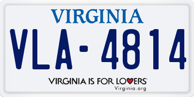 VA license plate VLA4814