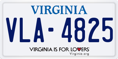 VA license plate VLA4825