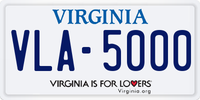 VA license plate VLA5000