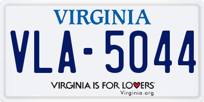 VA license plate VLA5044