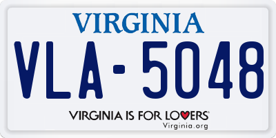 VA license plate VLA5048