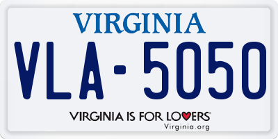 VA license plate VLA5050