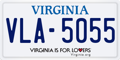 VA license plate VLA5055
