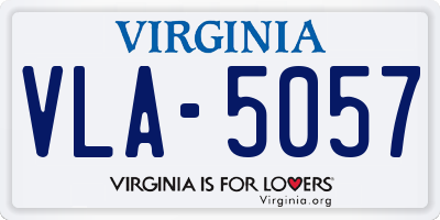 VA license plate VLA5057