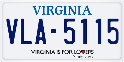 VA license plate VLA5115