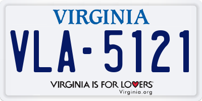 VA license plate VLA5121