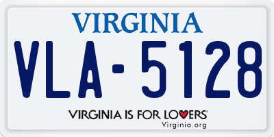 VA license plate VLA5128