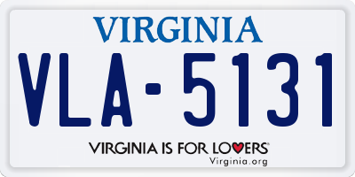VA license plate VLA5131