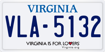 VA license plate VLA5132