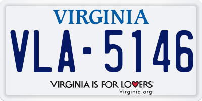VA license plate VLA5146