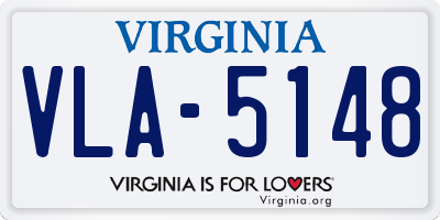 VA license plate VLA5148