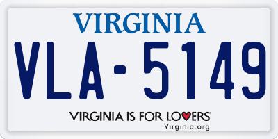 VA license plate VLA5149