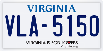 VA license plate VLA5150