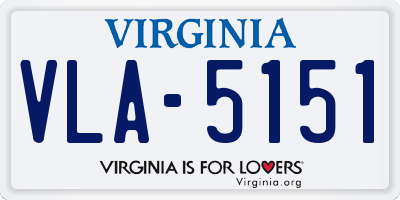 VA license plate VLA5151
