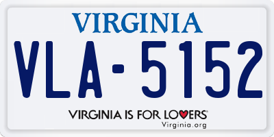 VA license plate VLA5152