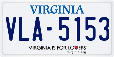 VA license plate VLA5153