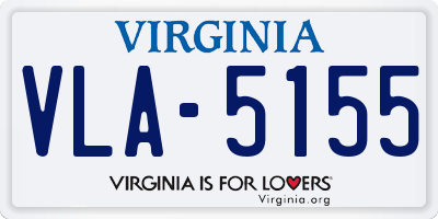 VA license plate VLA5155