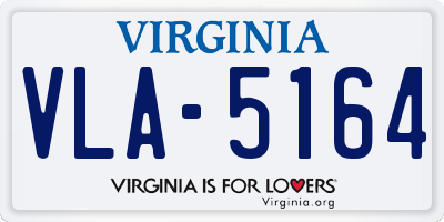 VA license plate VLA5164