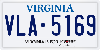 VA license plate VLA5169