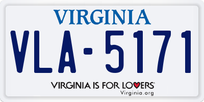 VA license plate VLA5171
