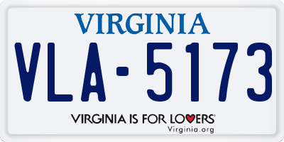 VA license plate VLA5173