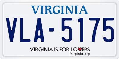 VA license plate VLA5175