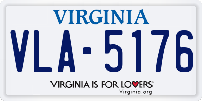VA license plate VLA5176