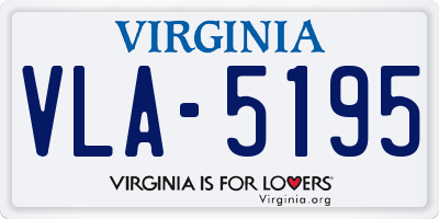 VA license plate VLA5195