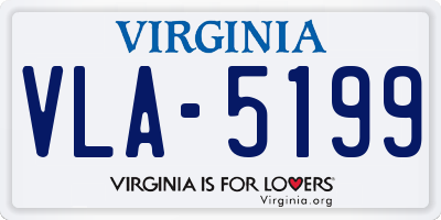 VA license plate VLA5199